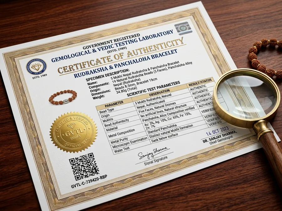 Government Lab Authenticity Certificate